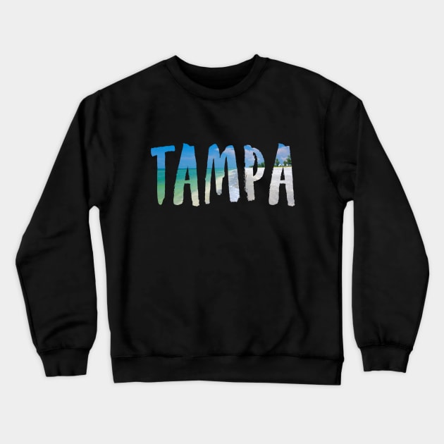 Tampa Beach Silhouette Crewneck Sweatshirt by swiftscuba